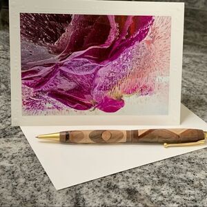 Fine Art Photography greeting card frozen flower rose